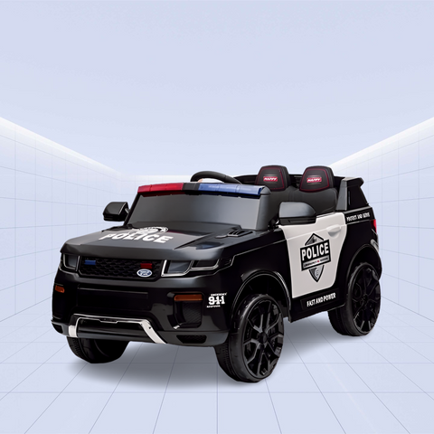 Kids' Electric Ride-On Police Car – Realistic 12V Battery-Powered Patrol Vehicle