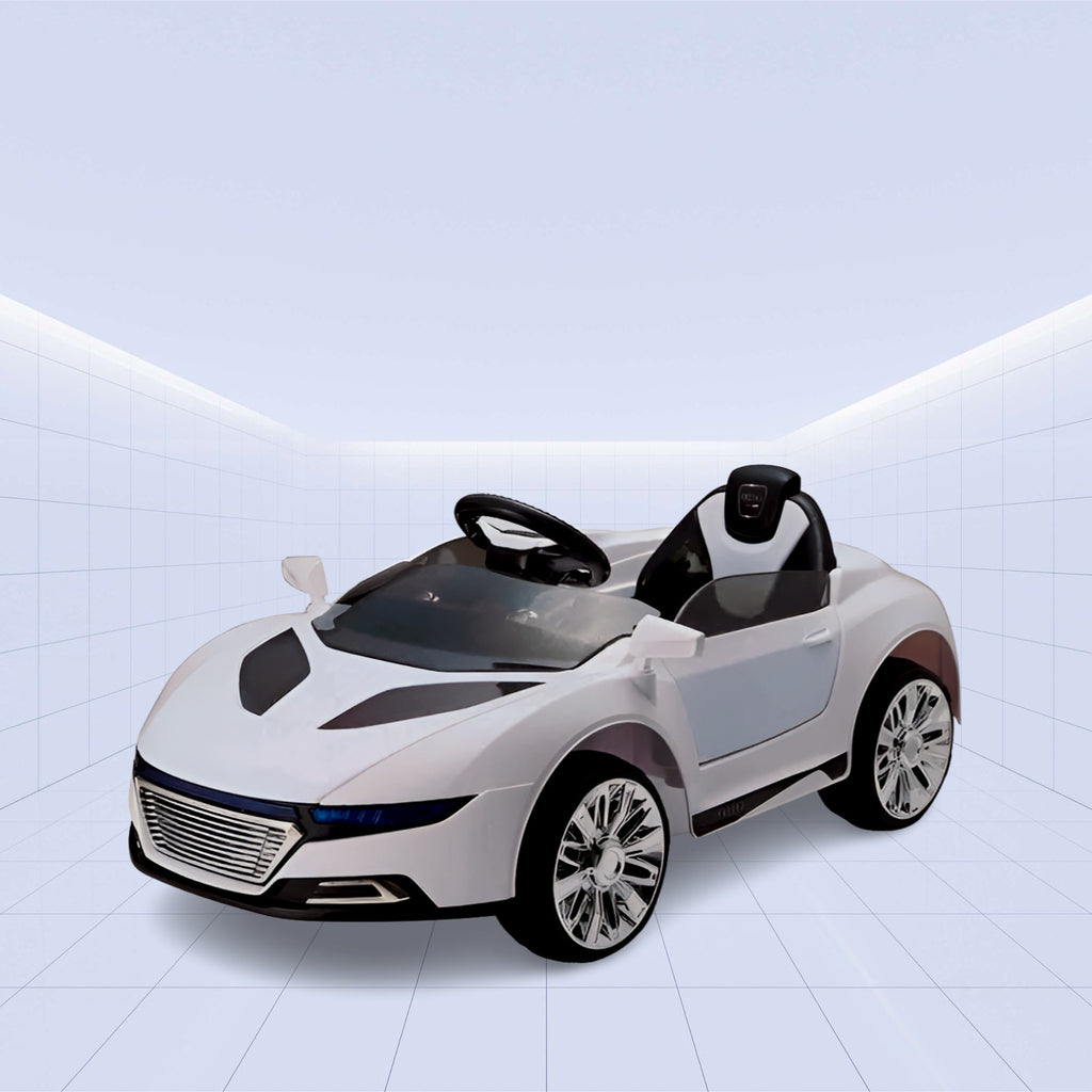 "Luxury Kids Electric Ride-On Car with Remote Control 12V - Sleek and Stylish Design" (WHITE)