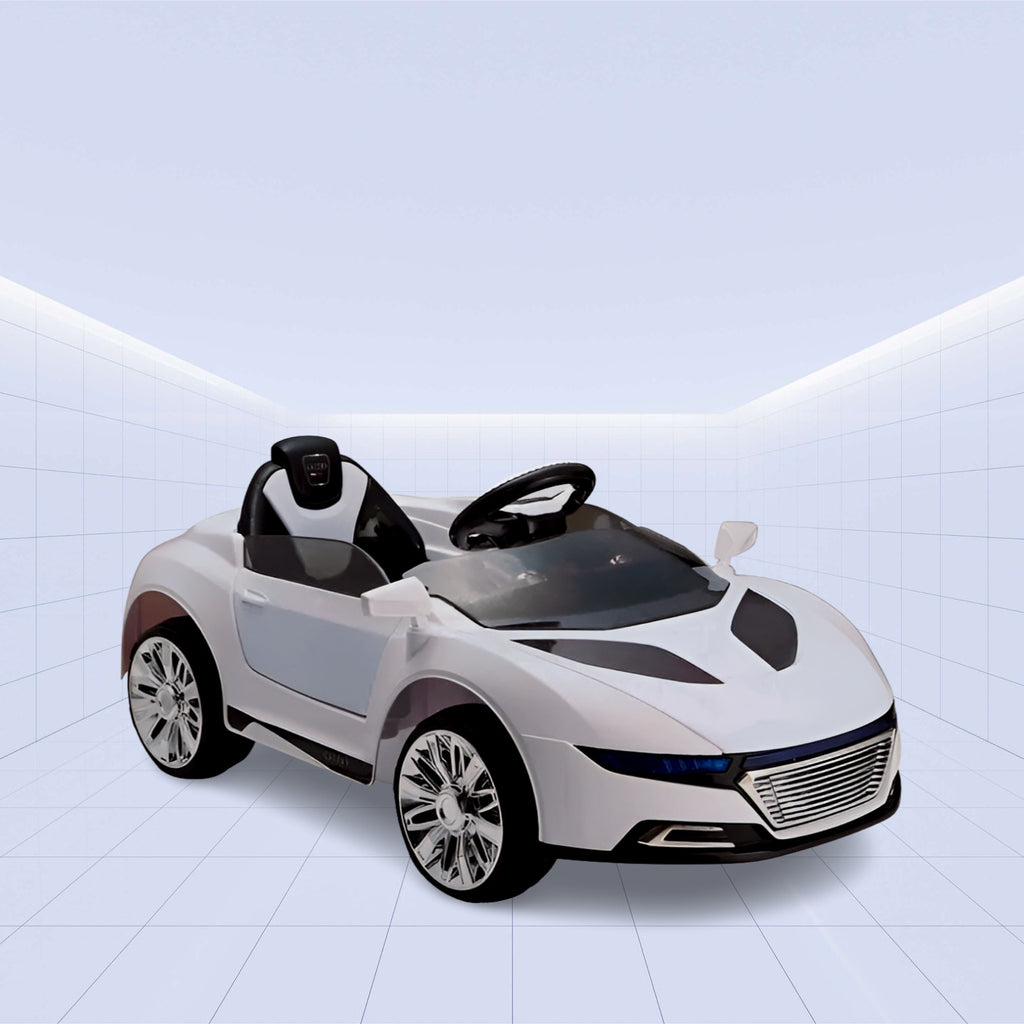 "Luxury Kids Electric Ride-On Car with Remote Control 12V - Sleek and Stylish Design" (WHITE)