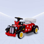 12V Stylish Polka Dot Ride-On Electric Car for Kids with Bow Design Ride on Push Cars (RED)