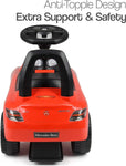 Licensed Mercedes-Benz Kids Ride-On Push Car – Foot-to-Floor Walker &amp; Ride-On Toy for Toddlers (Red)