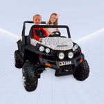 Ultimate Off-Road Electric Ride-On Toy Car for Kids - 12V, 4 Motors, Music & Lights (White)