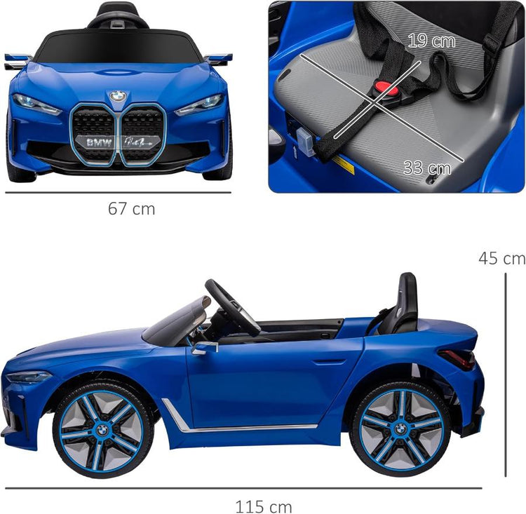 Licensed BMW i4 12V Childrens Ride-on Car Blue