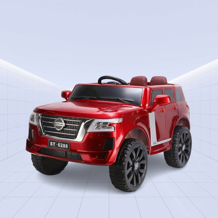 Licensed Nissan Patrol ST-6288 12V Kids Electric Ride-On SUV with Remote Control and Music System (RED)