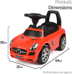 Licensed Mercedes-Benz Kids Ride-On Push Car – Foot-to-Floor Walker &amp; Ride-On Toy for Toddlers (Red)