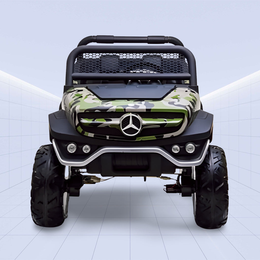 "Adventure-Ready Kids Mercedes-Benz" 12V Unimog Ride-On (CAMOUFLAGE GREEN)