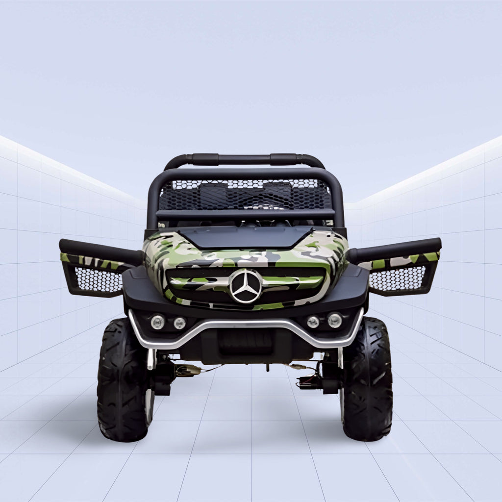 "Adventure-Ready Kids Mercedes-Benz" 12V Unimog Ride-On (CAMOUFLAGE GREEN)