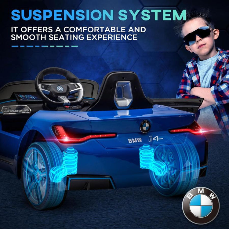 Licensed BMW i4 12V Childrens Ride-on Car Blue