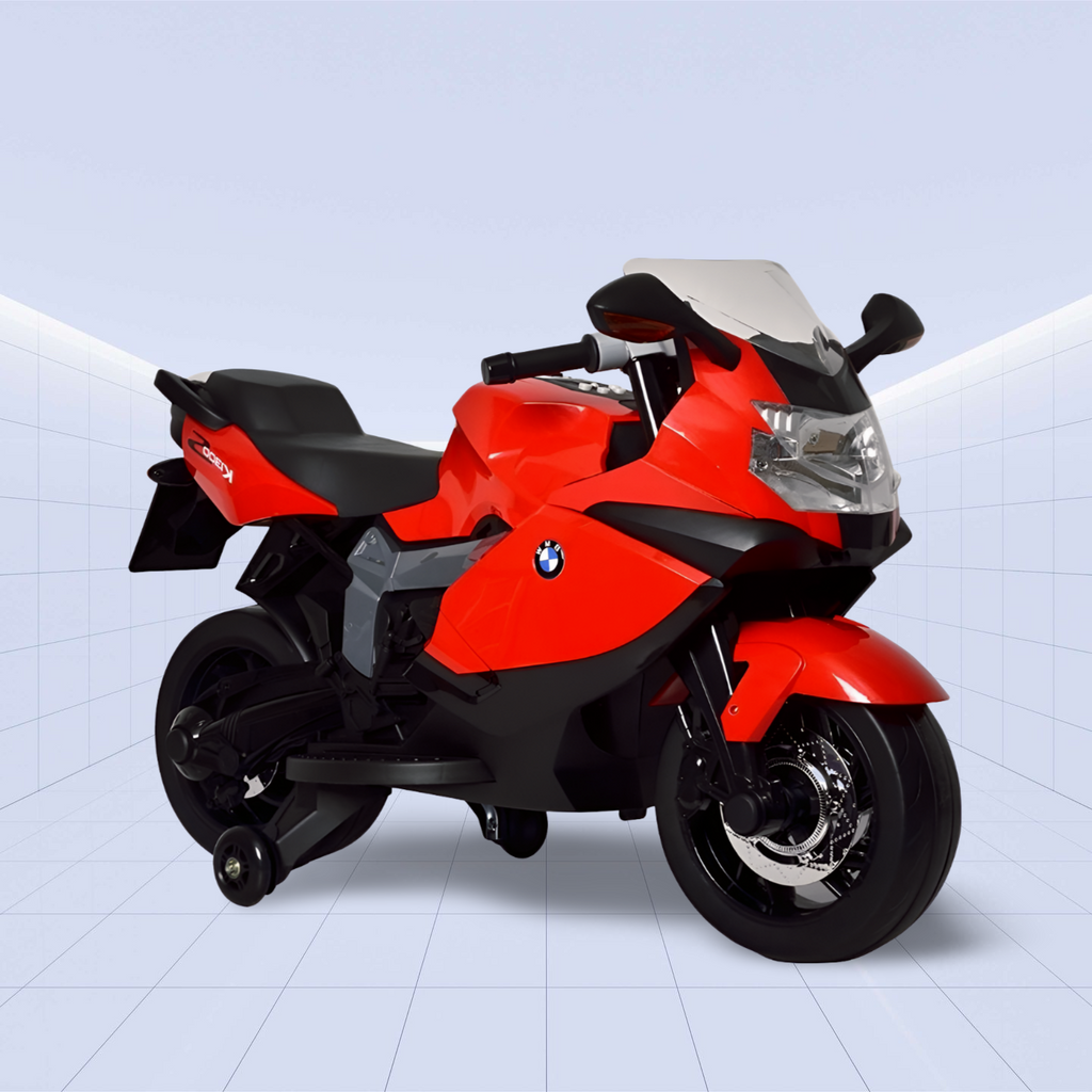 Licensed BMW K1300 S Kids Electric Ride-On Motorcycle with Realistic Features (Red)