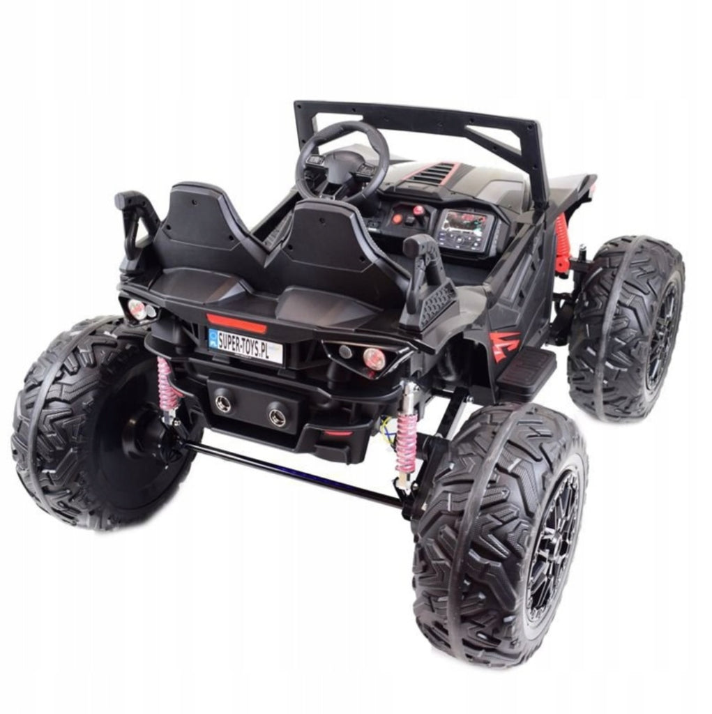 24V MEGA BUGGY FOR CHILDREN 2 SEATER 4 ENGINES (310W) (BLACK)