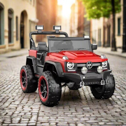 12V High Quality 2 Seater Electric Car Kids Off Road Big Battery Children Baby Toy Car Ride On Car For Kids (RED)