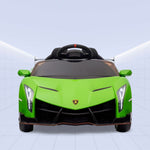 DORSA-Licensed 12V Lamborghini Kids Ride On Car with RC & Swing Function 2-Seater- (GREEN)