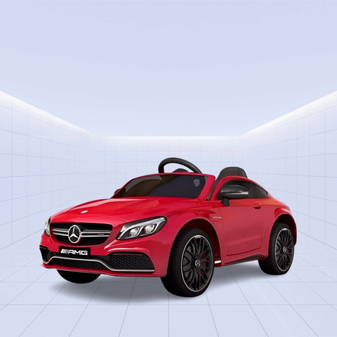 12V Mercedes-Benz AMG C63 Coupe Ride on Car For Kids (RED)