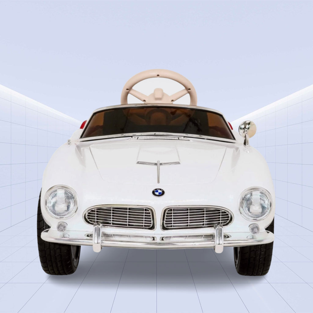 12v "The Retro Roadster: Electric BMW 507 for Stylish Kids" Ride on (WHITE)