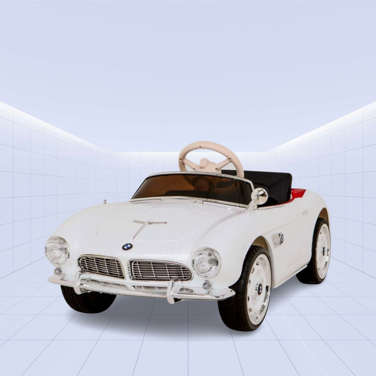 12v "The Retro Roadster: Electric BMW 507 for Stylish Kids" Ride on (WHITE)