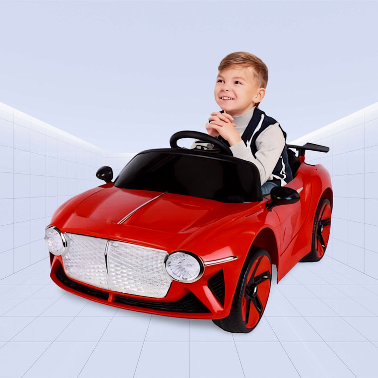 "Luxury 12V Electric Ride-On Sports Car for Kids with Remote Control"(RED)