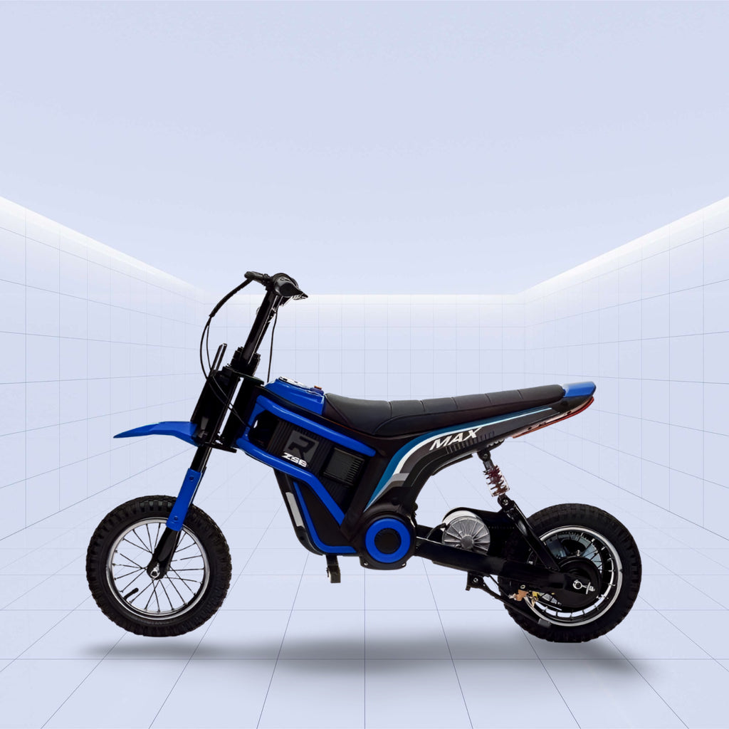 High Performance 24V Electric Kids Motorcycle - Off-Road Adventure Bike (BLUE)