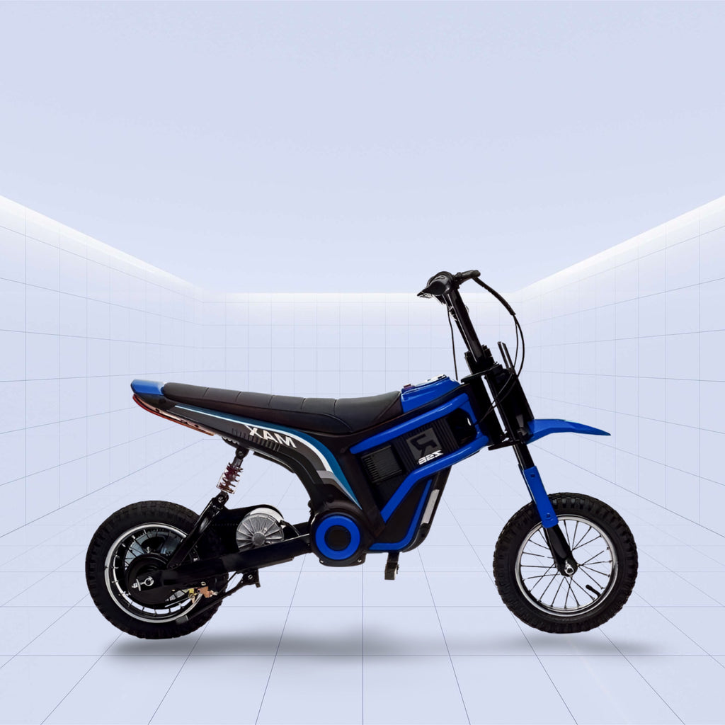 High Performance 24V Electric Kids Motorcycle - Off-Road Adventure Bike (BLUE)