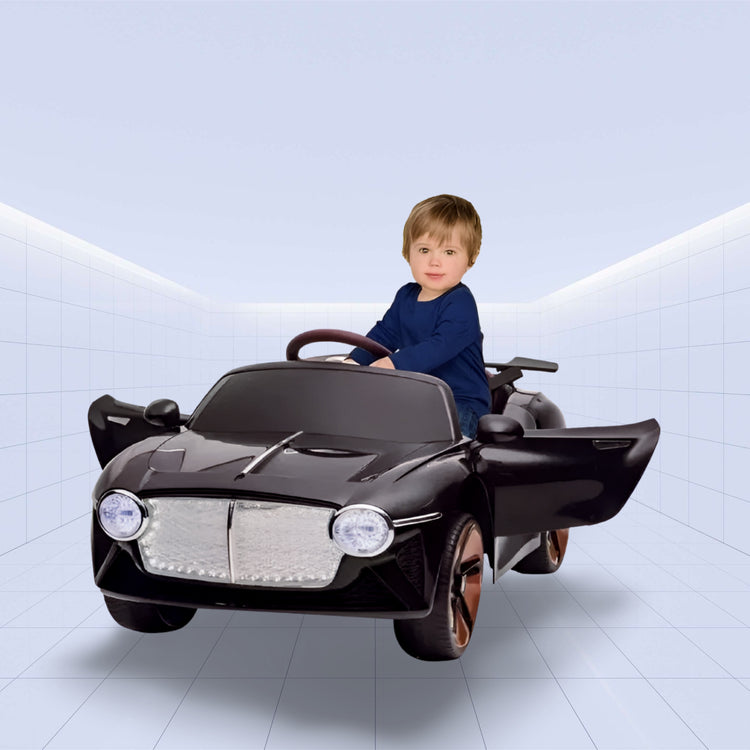 "Luxury 12V Electric Ride-On Sports Car for Kids with Remote Control"(BLACK)