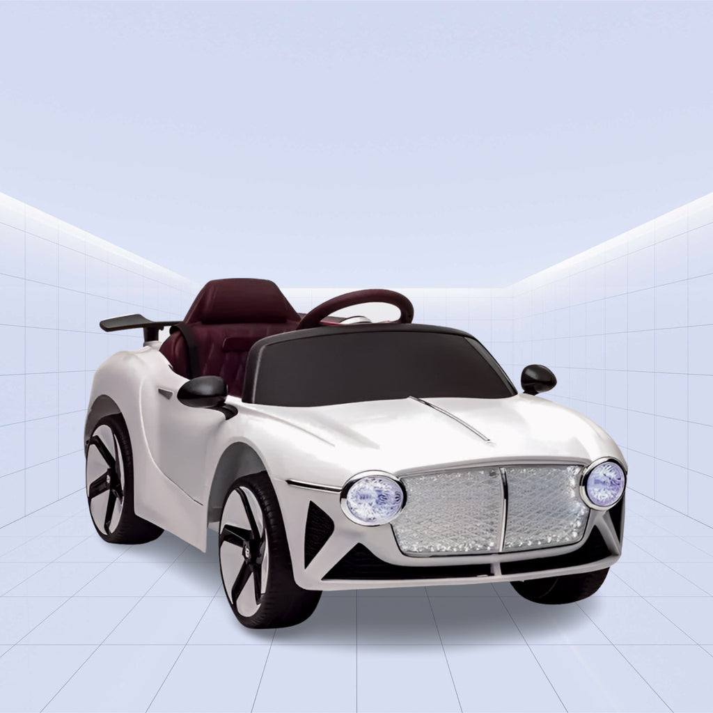 "Luxury 12V Electric Ride-On Sports Car for Kids with Remote Control"(WHITE)