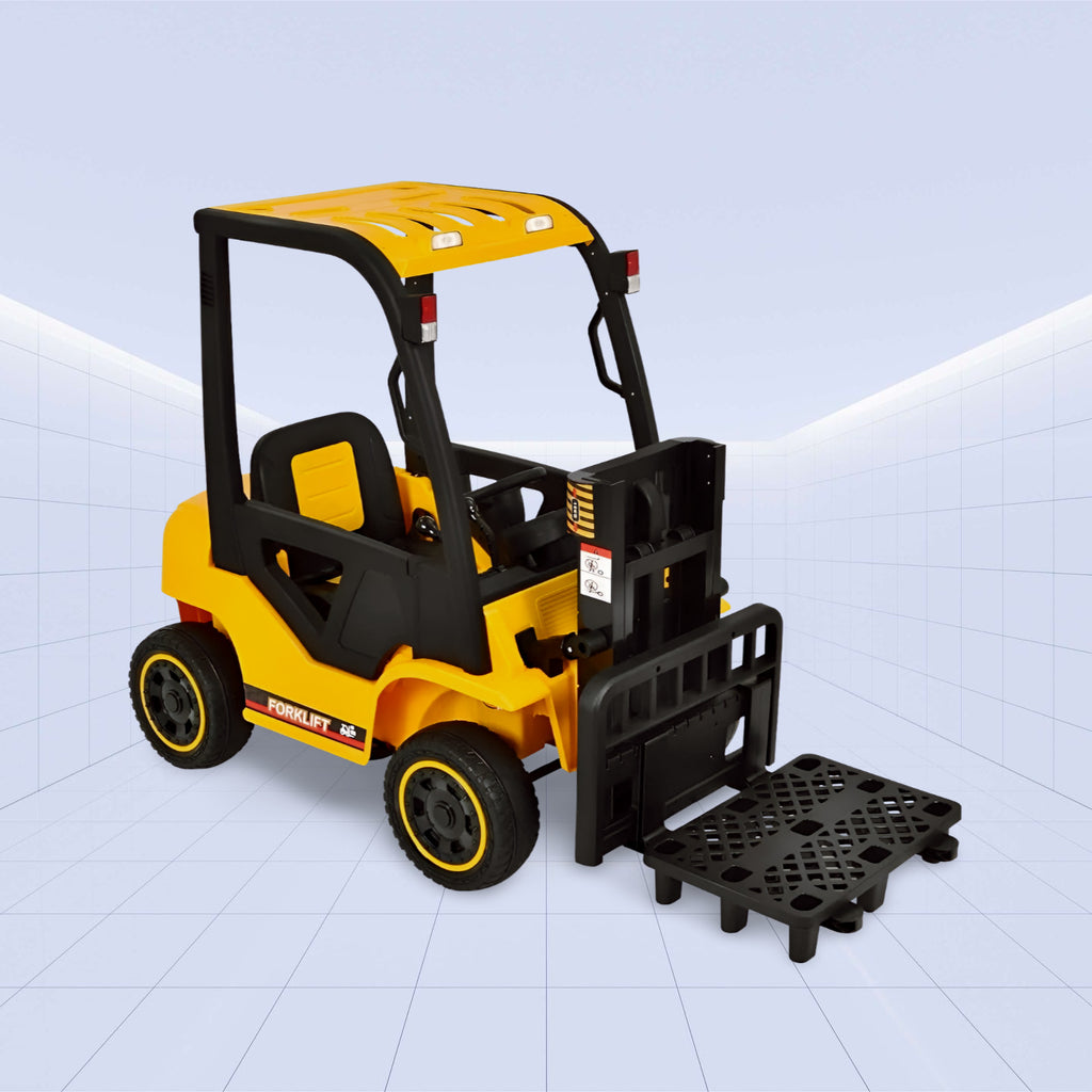 12V "Heavy-Duty Fun: Ride-On Forklift for Kids"(YELLOW)