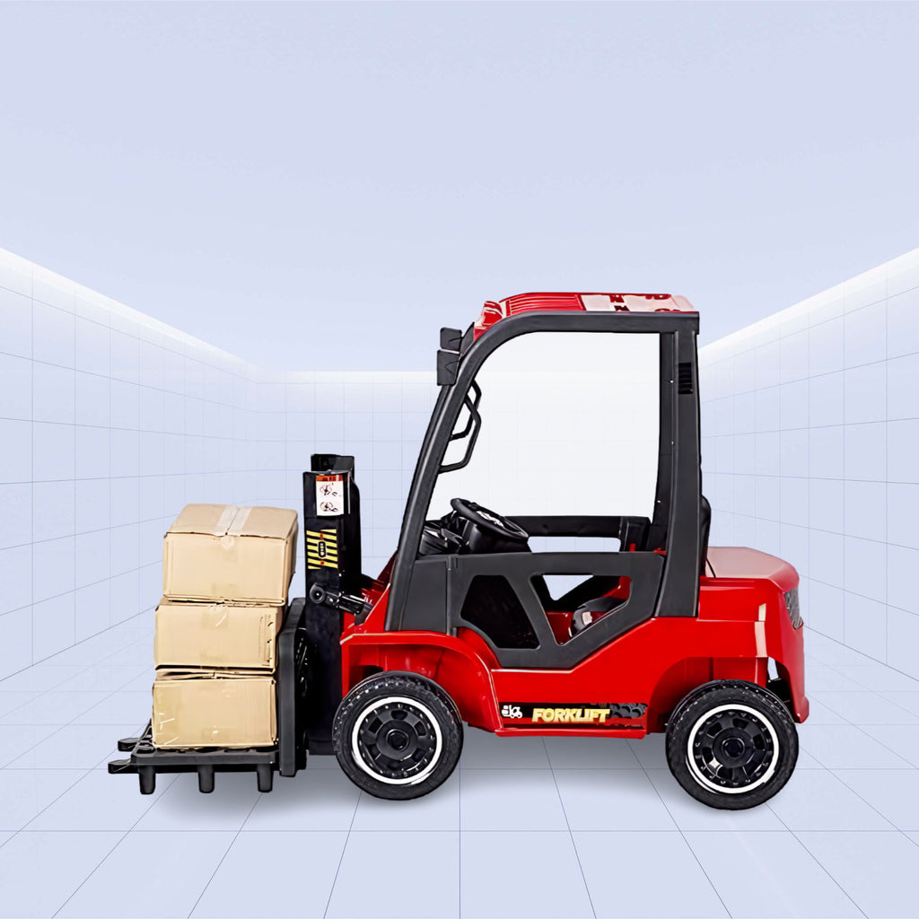 12V "Heavy-Duty Fun: Ride-On Forklift for Kids" (RED)