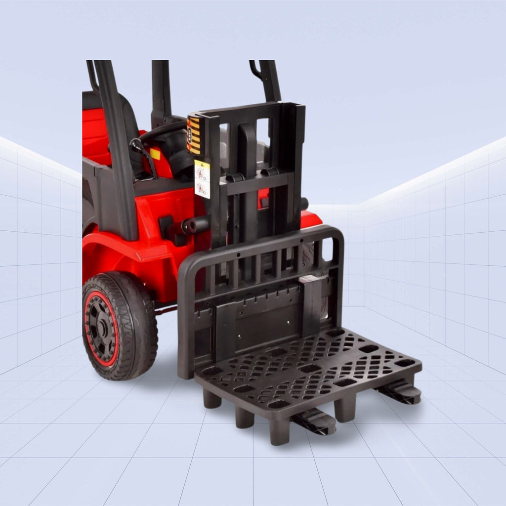 12V "Heavy-Duty Fun: Ride-On Forklift for Kids" (RED)