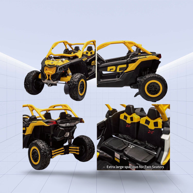 24V Electric Off-Road Ride-On Buggy for Kids - Realistic Can-Am Design (YELLOW)