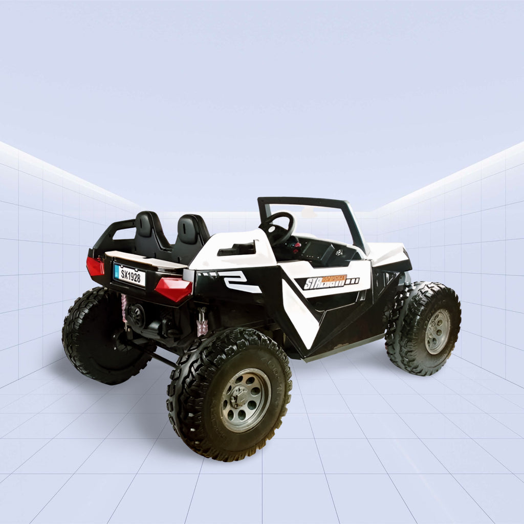 Stylish Off-Road Ride-On for Kids with 24V Battery and 4 Motors (WHITE)