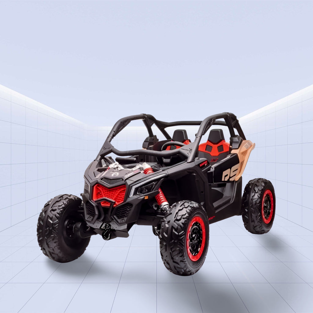 24V Electric Off-Road Ride-On Buggy for Kids - Realistic Can-Am Design (BLACK)