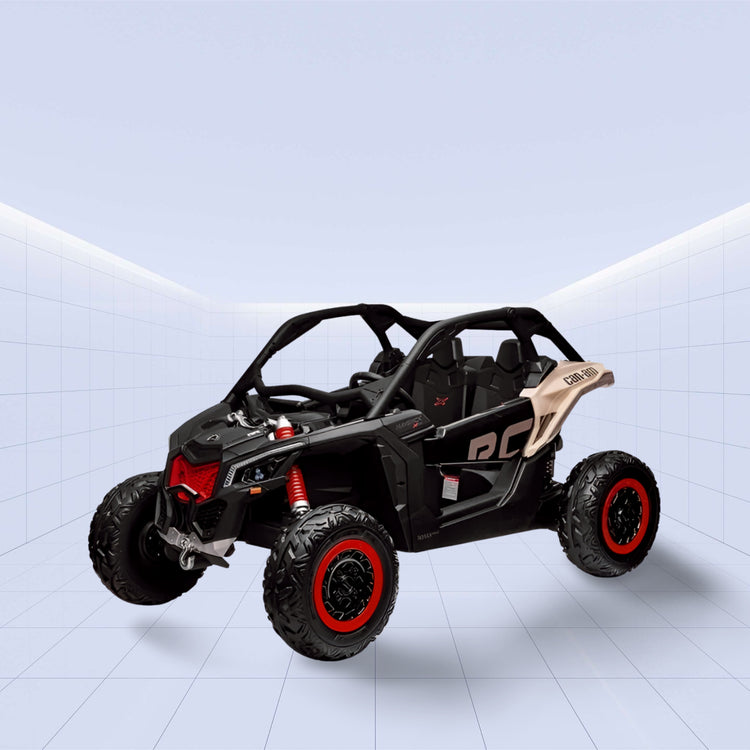 24V Electric Off-Road Ride-On Buggy for Kids - Realistic Can-Am Design (BLACK)