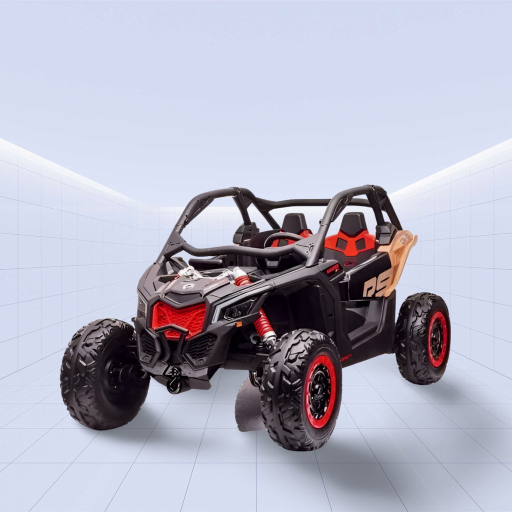 24V Electric Off-Road Ride-On Buggy for Kids - Realistic Can-Am Design (BLACK)