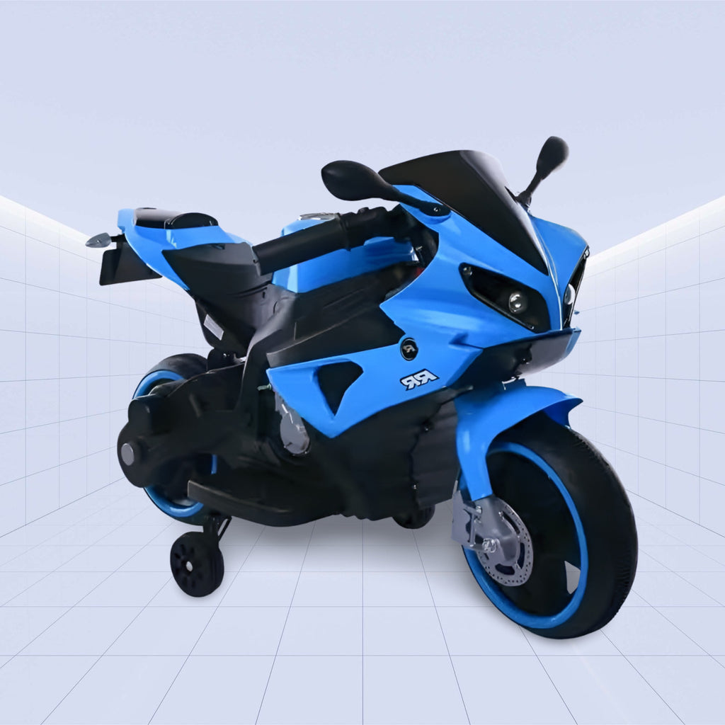 High-Performance Sports Style Kids Electric Motorcycle 12V (BLUE)