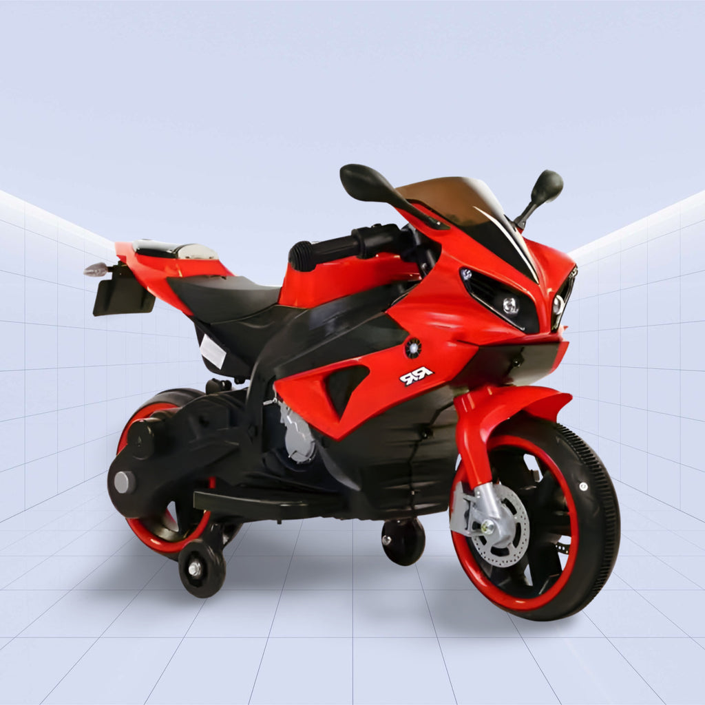 High-Performance Sports Style Kids Electric Motorcycle 12V (RED)