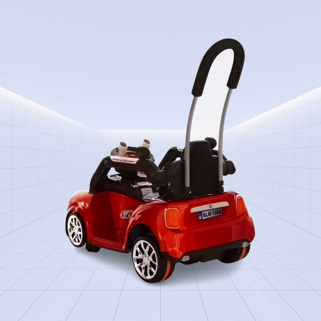 Stylish Ride-On Car for Kids: Electric and Push Modes with Remote Control (RED)