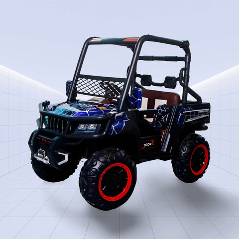 All-Terrain Kids UTV Ride-On Car – 12V Battery-Powered, Camo Design, with Remote Control (BLUE)