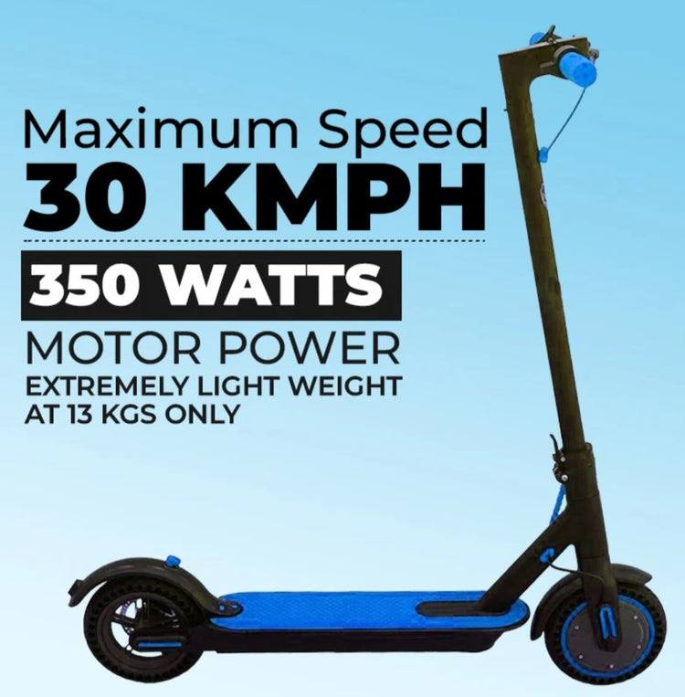 Compact and Lightweight 350W Electric Folding Scooter for Urban (BLUE)