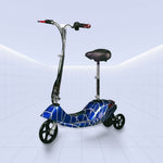 24V Stylish and Compact Electric Scooter with Basket and Seat for Convenient Urban Rides (BLUE)