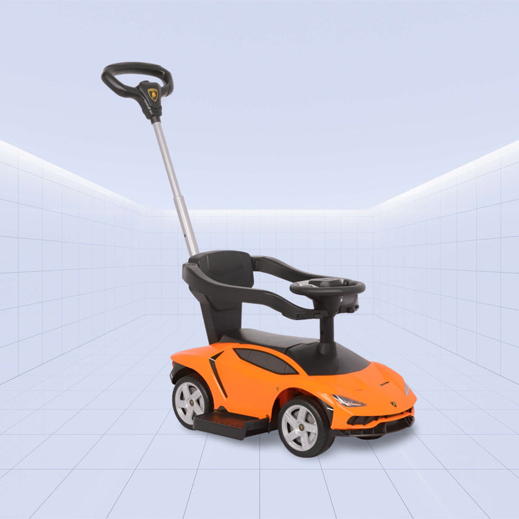 "Ride in Luxury – Lamborghini-Themed Push Car for Toddlers"(ORANGE)