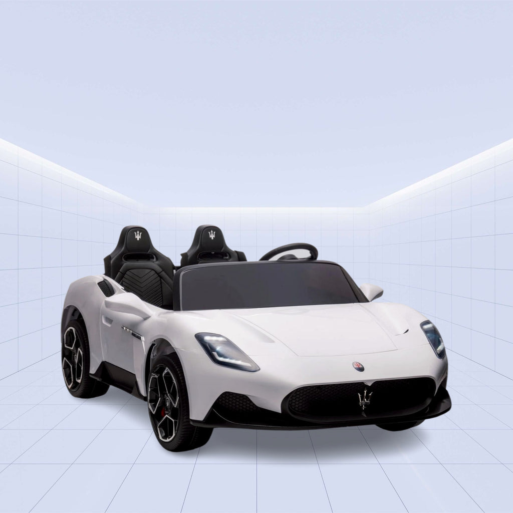 24V "Official Licensed Maserati  Electric Ride-On – Power, Style, and Fun Combined" (WHITE)