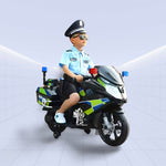 "Ultimate 12V Police Ride-On Motorcycle with Flashing Lights, Siren, and Music System"(BLACK)