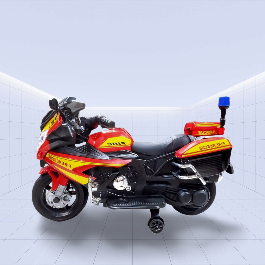 "Ultimate 12V Police Ride-On Motorcycle with Flashing Lights, Siren, and Music System"(RED)