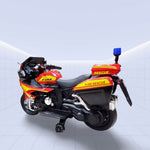 "Ultimate 12V Police Ride-On Motorcycle with Flashing Lights, Siren, and Music System"(RED)