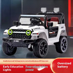 12V Mini Off-Roader: Kids 12V Electric Jeep with Remote Control (WHITE)