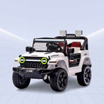 12V Mini Off-Roader: Kids 12V Electric Jeep with Remote Control (WHITE)