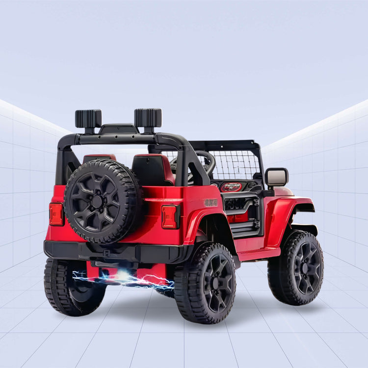 12V Mini Off-Roader: Kids 12V Electric Jeep with Remote Control (RED)