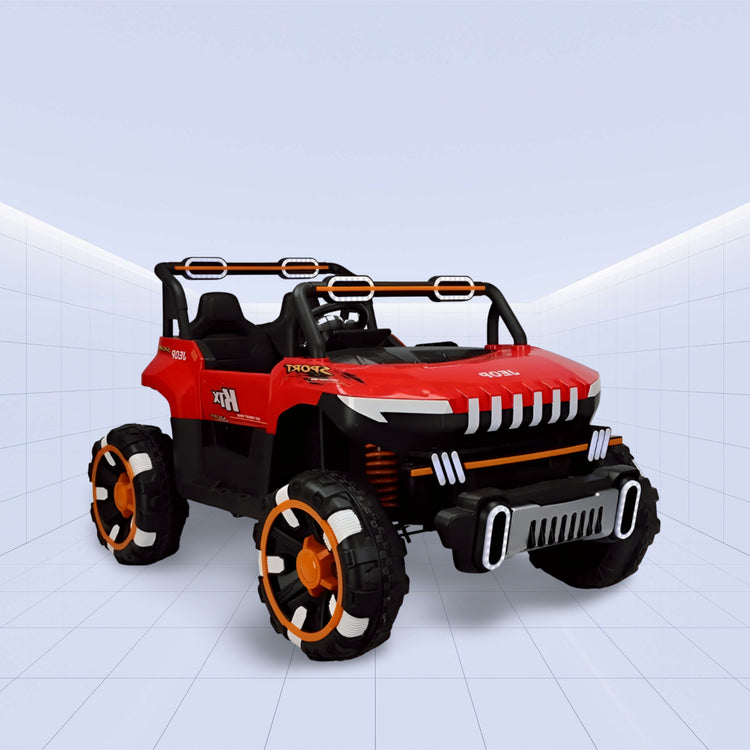 12V Rule the Roads! 12V Kids' Electric Off-Road Car with 4WD Power (RED)