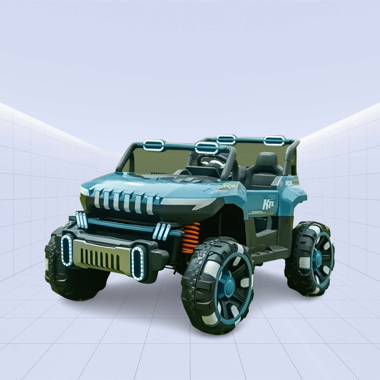 12V Rule the Roads! 12V Kids' Electric Off-Road Car with 4WD Power (BLUE)