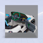 12V "Futuristic Mini Aceman  Ride-On Car with LED & Music!"(WHITE)