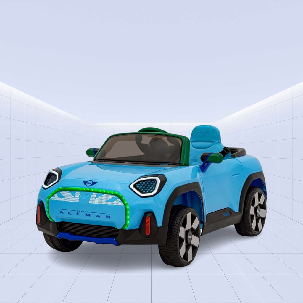 12V "Futuristic Mini Aceman  Ride-On Car with LED & Music!"(BLUE)